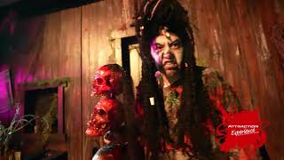 [4K] Walkthrough Witchcraft Bayou Scare Zone at Sea World Orlandos Howl O Scream 2021