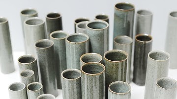 Throwing and Trimming Narrow Cylindrical Vases — ASMR Edition