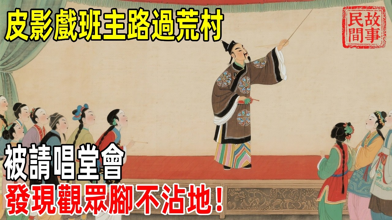 皮影戲班主路過荒村，被請唱堂會，發現觀眾腳不沾地！【壓箱底的舊事】#故事#民间故事#故事会#民間故事#故事會#温馨故事#民间传统故事