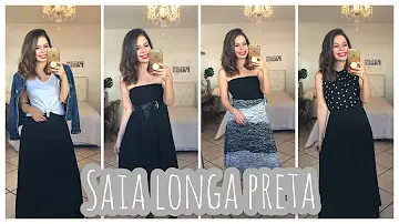 Que blusa combina com saia preta longa?