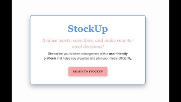 StockUp - Smart Pantry Tracker App | NodeJs, Material UI and GorqCloud on Vercel