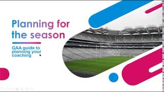 Planning a season for Underage GAA