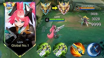 NEW META!! TOP GLOBAL LAYLA NEW BEST 1 HIT BUILD & EMBLEM LAYLA!! (MUST WATCH!) -MLBB