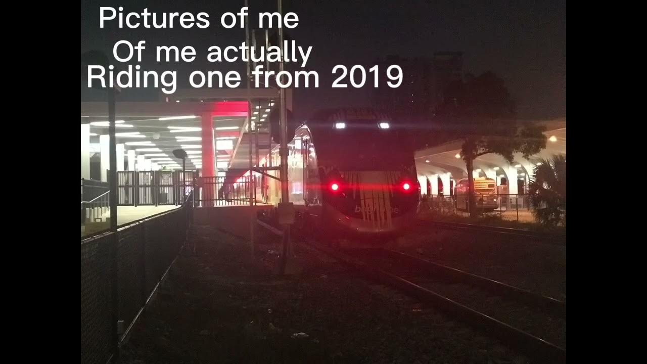 Brightline polar express passing through Delray Beach Atlantic ave