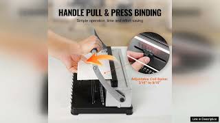 VEVOR Coil Spiral Binding Machine Manual Book Maker 34 Holes Binding 120 Sheets