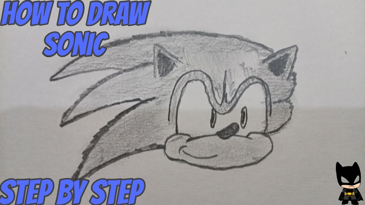 How to draw sonic | step by step | sketch | doodle dojo