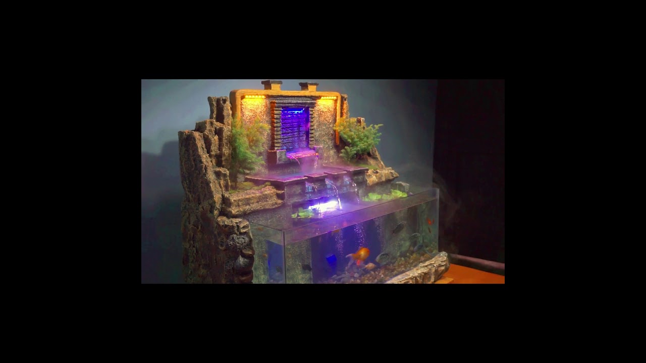 WATERFALL AQUARIUM USING STYROFOAM BOX YouTube