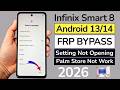 Infinix Smart 8 Hard Reset FRP Bypass | Android 13/14 | Fix - Setting Not Opening | Without PC 2026