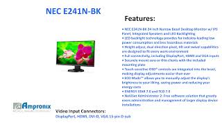 NEC E241N-BK 24 inch Narrow Bezel Desktop Monitor Sales | Service | Repair | Exchange | Replacement