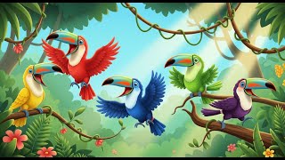 Cinco Tucanos Pequenos Grasnam Grasnam Gra Rimas Infantiles Y Canciones Para Niños