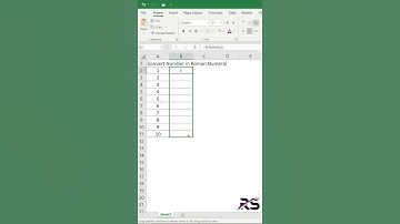 Convert Number in Roman Numeral in Excel