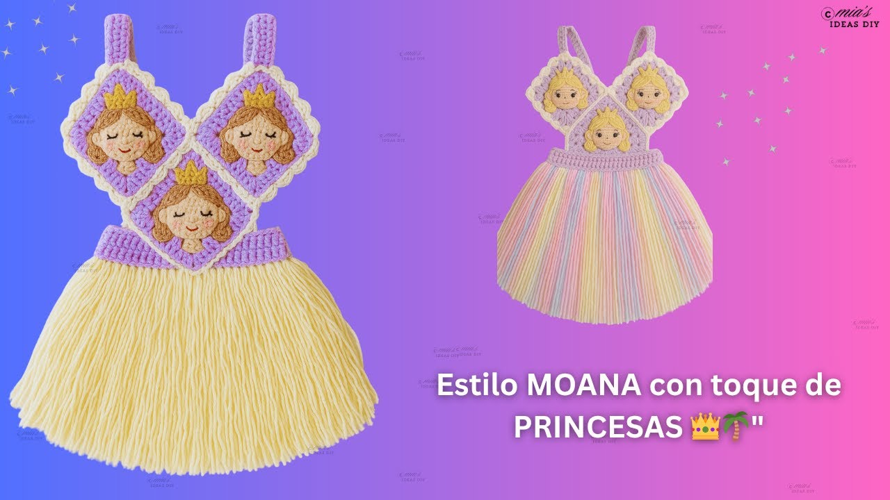 🎞️CONJUNTO a CROCHET  #pasoapaso #princesas  #crochet3d #crochetlovers