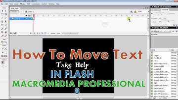 How to move text in Flash | Macromedia Professional 8
