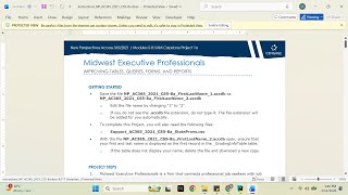 New Perspectives Access 365/2021 | Modules 5-8: SAM Capstone Project 1a Midwest Executive Profession