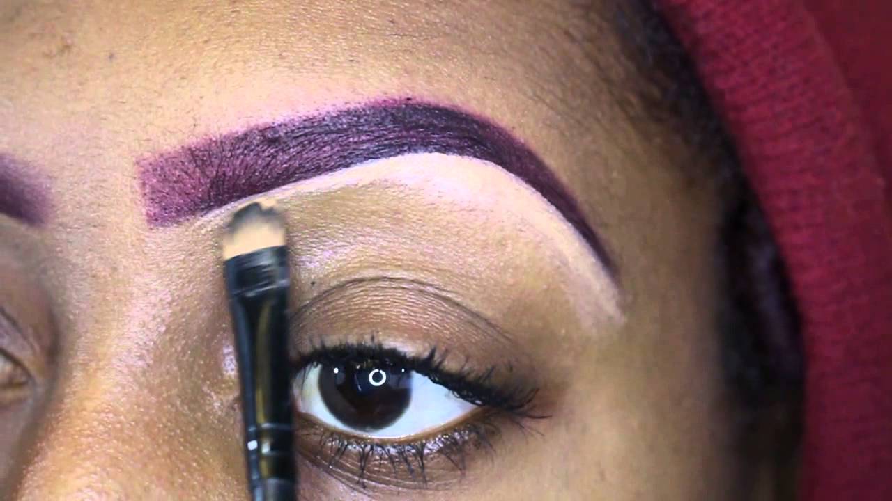 BURGUNDY TINTED EYEBROW TUTORIAL HOW TO YouTube