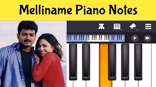 Melliname Melliname Piano Notes | Shahjahan | Perfect Piano Tamil Songs screenshot 4