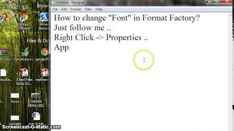 How to change font in Format Factory