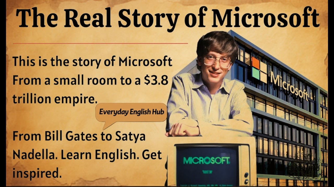 The Success Story of Microsoft || Learn English Through Story Level 2 🔥 || Improve Your English ✅️