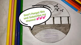 Very essay circle Scenery Drawing tutorial/////New Drawing Transition Tutorial///,#drawing #art 