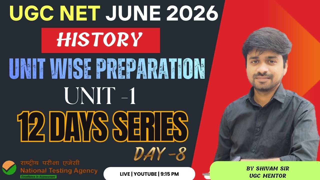 UGC NET JUNE 2026 | History Unit Wise MCQ Discussion | UNIT-1 CLASS-8 #ugcnethistory #ugc #ugcnet