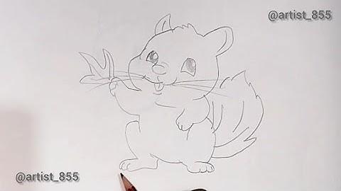How to Draw a squirrel Step by Step - Squirrel Drawing Tutorial