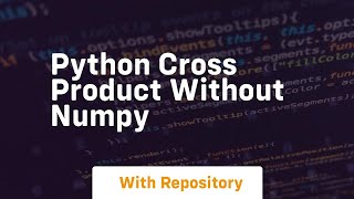 python cross product without numpy