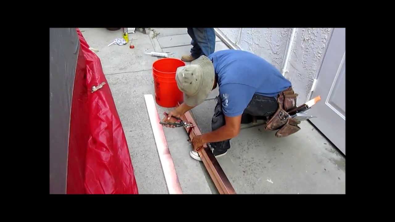 Measuring and Cutting Copper Rain Gutters Part 1 YouTube