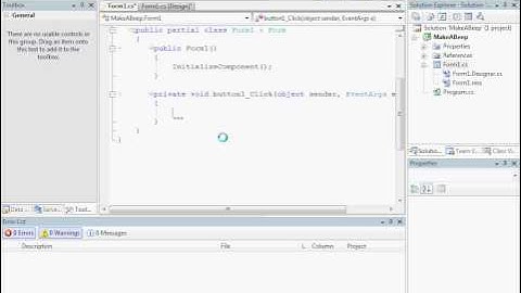 Visual Studio Tutorial - Make Application Beep