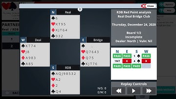 Example Real Deal Bridge Board analysis