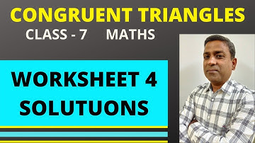 D.A.V. Maths | Congruent Triangles | Worksheet 4 | Class 7 | Chapter 9
