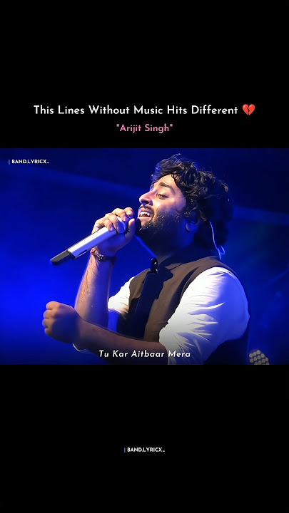 Main Tenu Samjhawan Ki Lyrics | Arijit Singh Live Singing 🤍 | WhatsApp Status #samjhawan #shorts