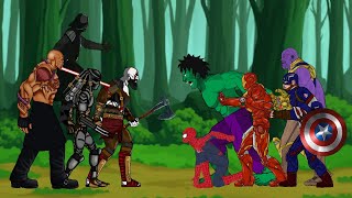 Spiderman No Way Home, Hulk, Thanos, Iron Man, Captain vs Kratos, Predator Nemesis Darth Vader - DC2