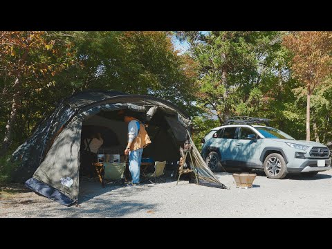 【ファミリーキャンプ】初心者必見🔥大型テントで絶景キャンプを楽しむスタイル🏕キャンプ料理