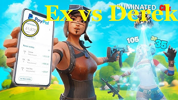 Ex vs Derek (faze sway friend) 1v1 1000$ Fortnite wager (Full video/Both POV)