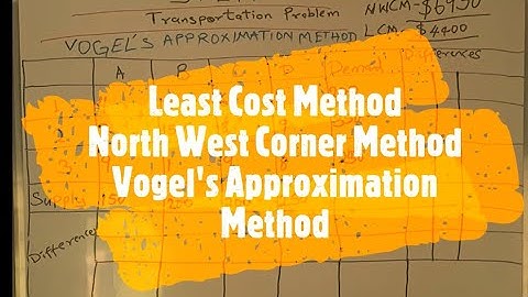 Special Types of Linear Programming Problem // Transportation Problem (2 of 2)