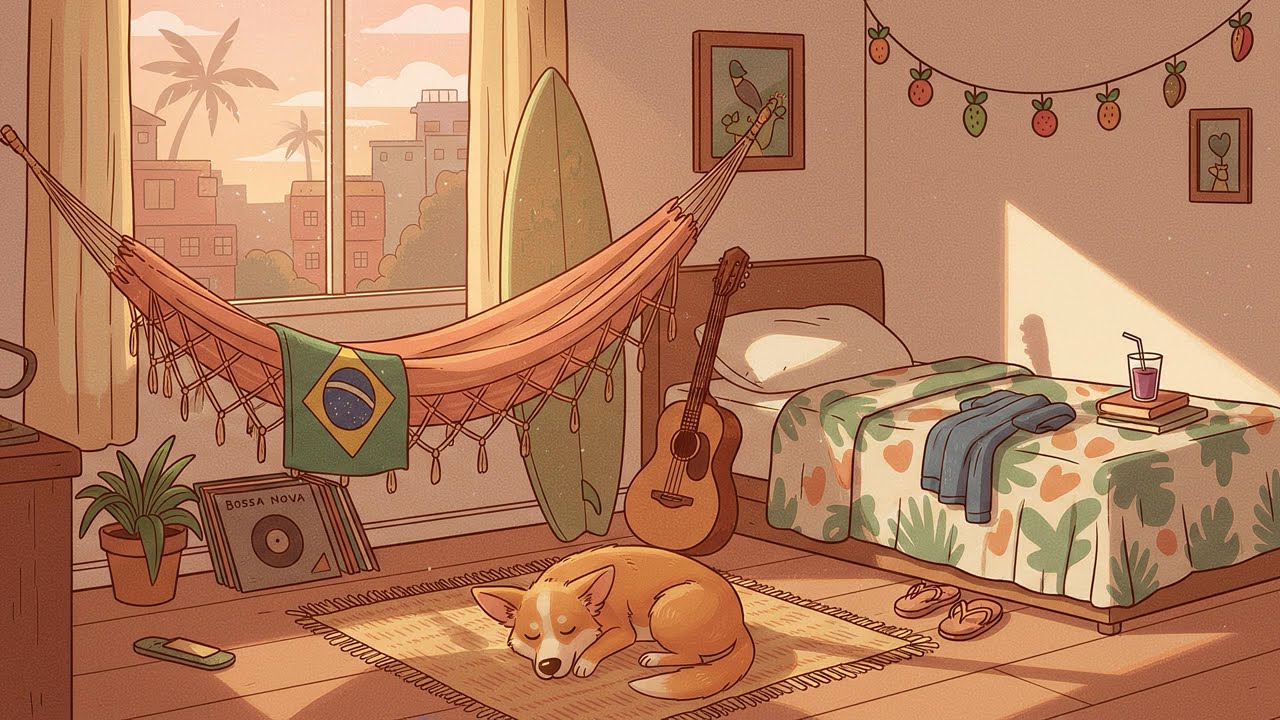 Lofi Music for Study 🌴 1 Hour Cozy Brazilian Vibes