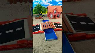 mini tractor toy video| diy making bricks bridge| tractor wala video science project #viral #shorts