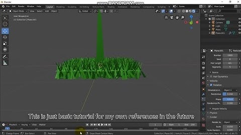 How to make a basic grass in Blender 2.8?