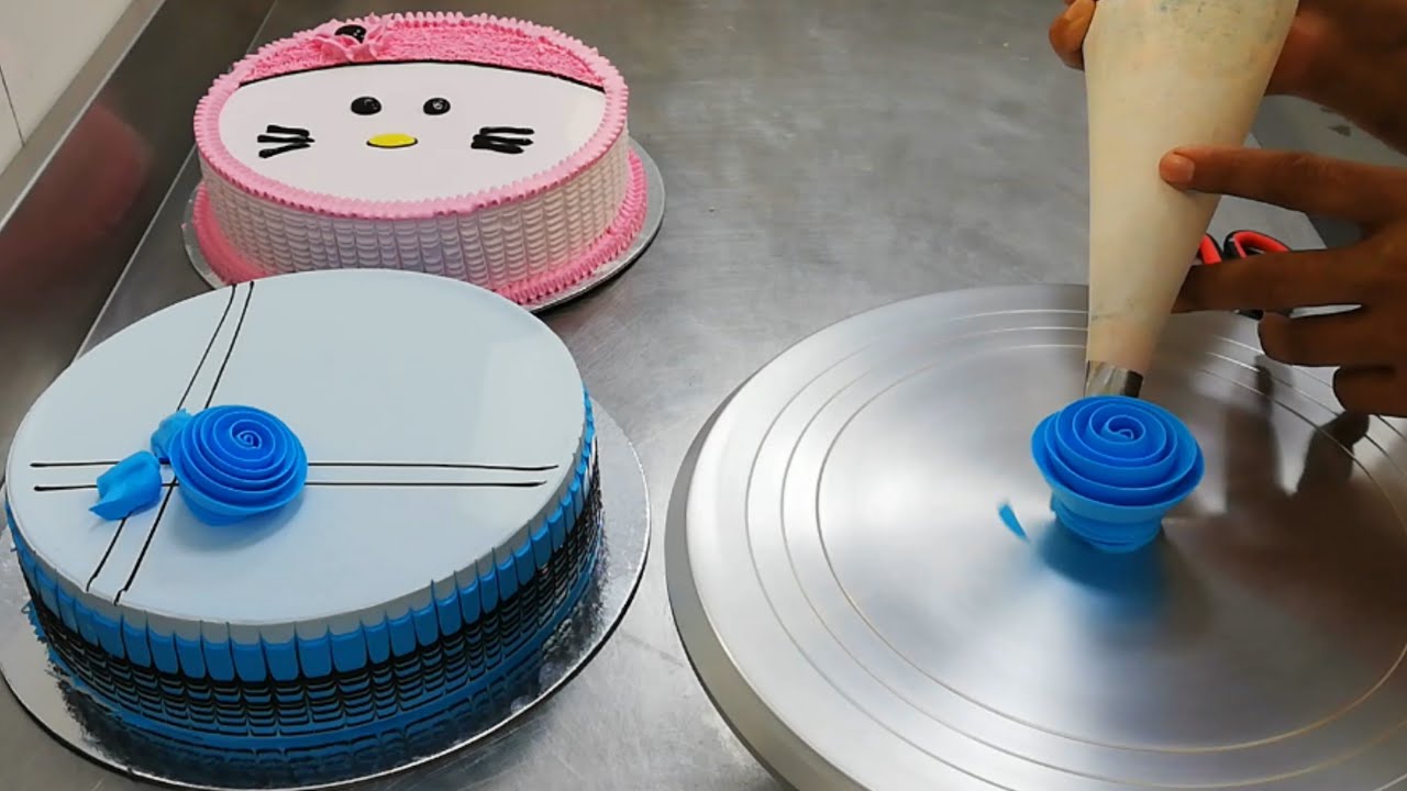 new trick vanilla cake decorate new design vanilla cake ideas tutorial ...