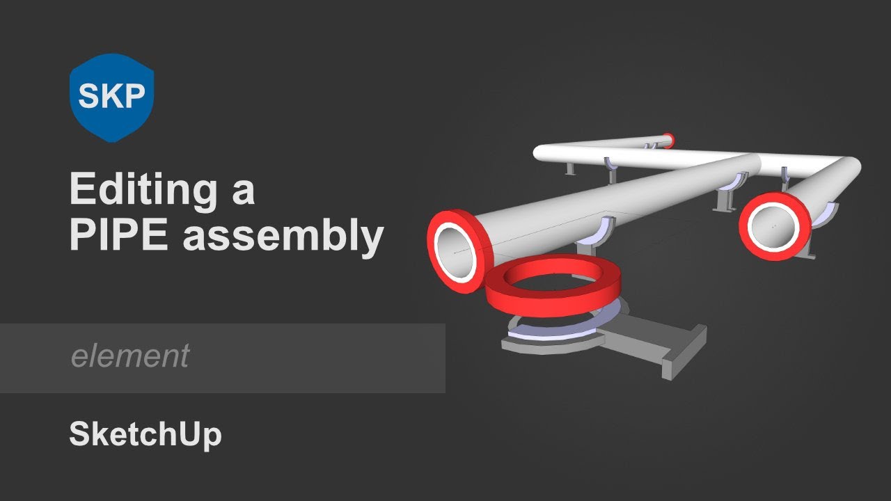 Editing a pipe assembly in Profile Builder | SketchUp