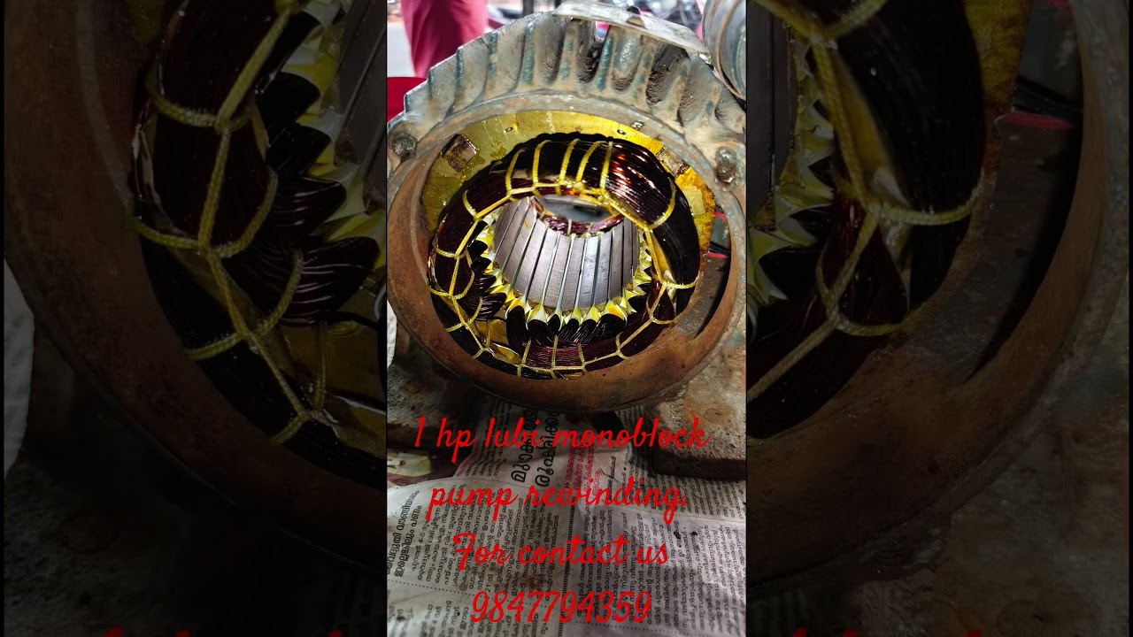 1 hp lubi monoblock pump rewinding