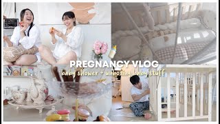 PREGNANCY VLOG ❄️️ baby shower, gender reveal 👶🏻 | Erna Limdaugh