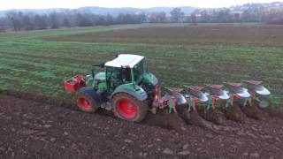 Fendt 516 mit Kverneland 5 Schar Pflug Cabview [GoPro/Phantom]