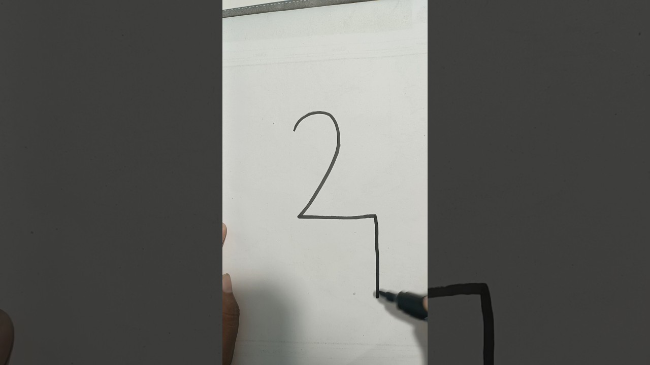 easy drawing with number 2... 