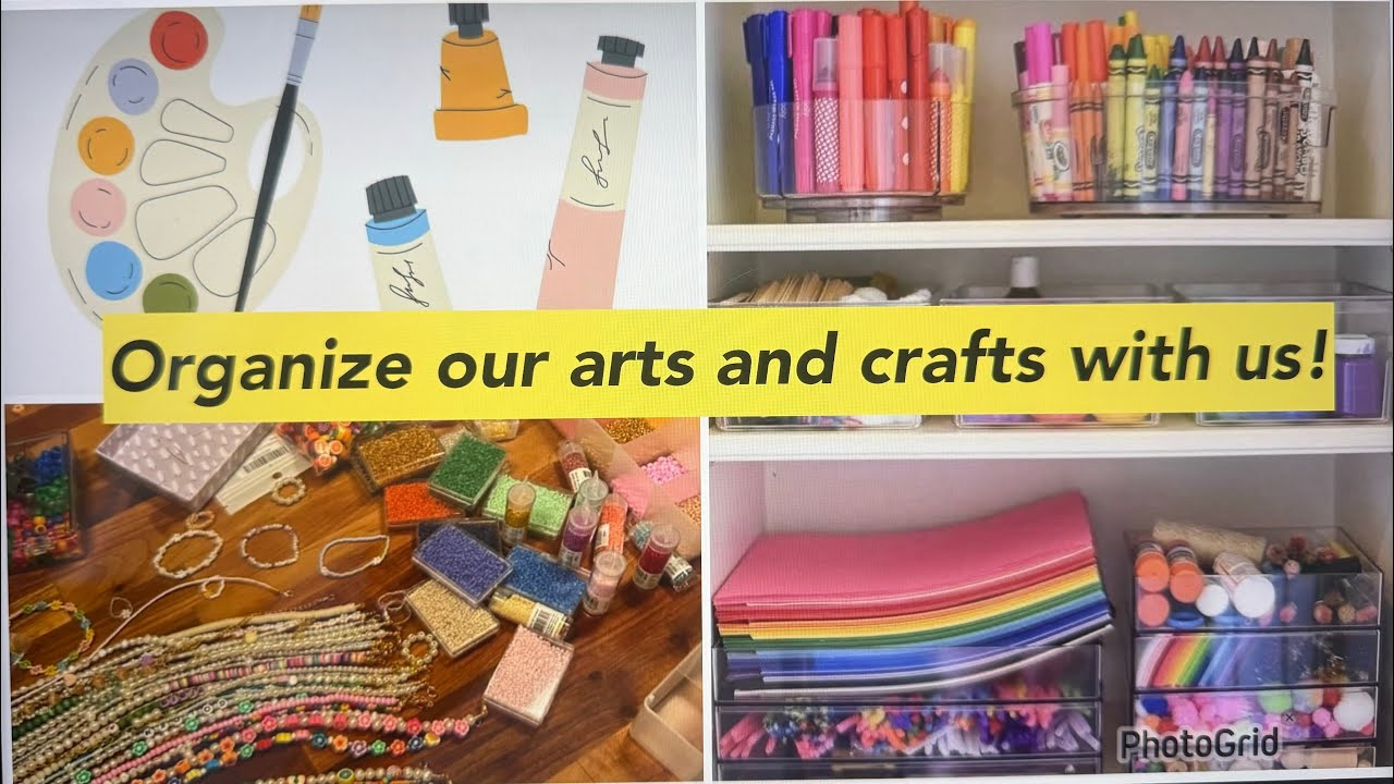 Organize our arts and crafts with Isis and Alexis!! 💗 