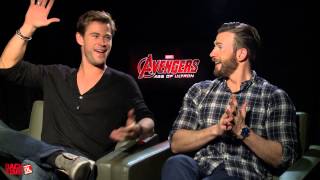 The Funniest Chris Hemsworth & Chris Evans Interview You'll Ever See!
