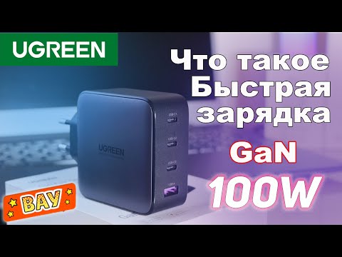 Что такое быстрая Зарядка UGREEN GaN 100W Обзор зарядного устройства на четыре выхода