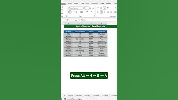 Excel Shortcut to Add Borders | Quick Tip #excelshortcuts