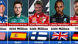Meet 2024's RICHEST F1 and NASCAR Drivers