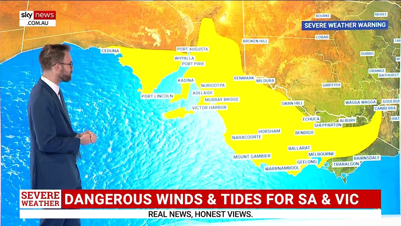 Dangerous winds and tides for South Australia and Victoria - YouTube